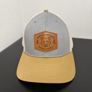 Bold Rock Trucker Hat Cap Mesh Snapback Gray/Tan Casual Unisex Adjustable